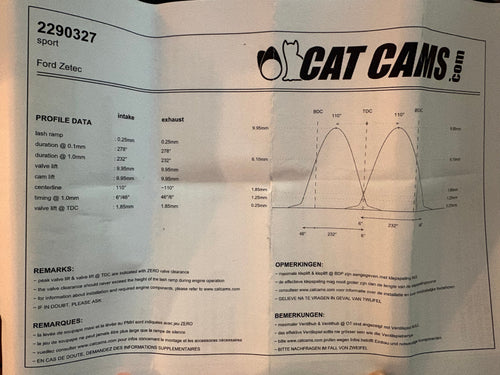 Ford Focus Camshaft (CAT Cams)